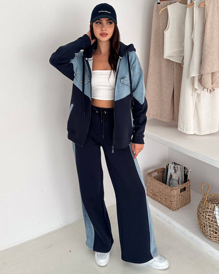 Rima Denim Tracksuit Navy