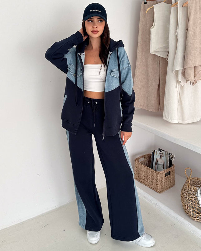 Rima Denim Tracksuit Navy