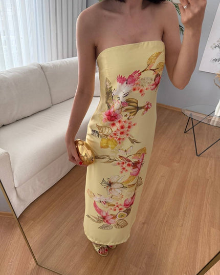 Flora strapless dress