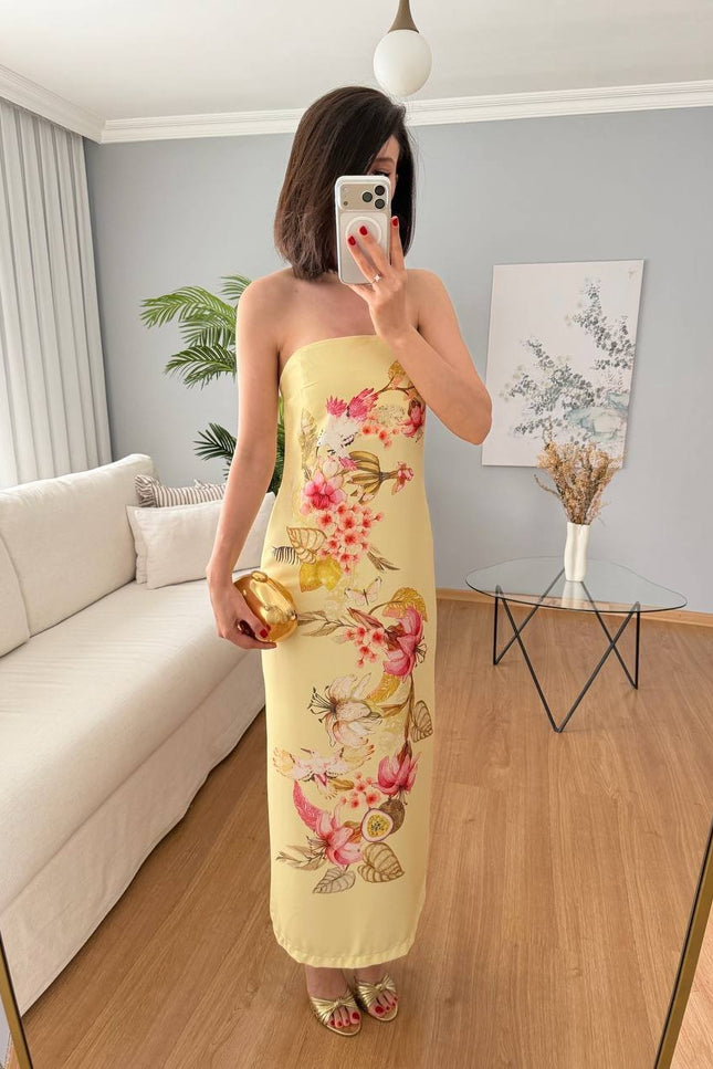 Flora strapless dress