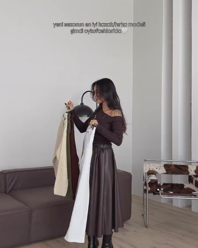 Button Detailed Cardigan Brown