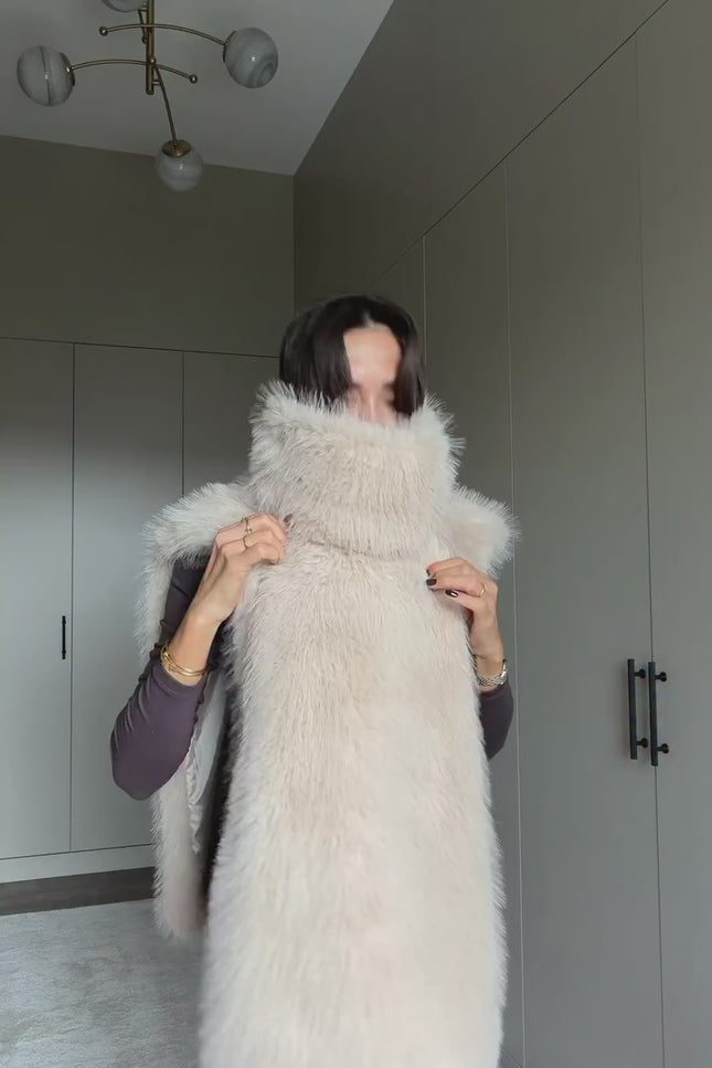 Bitter Beige Fur Sweater