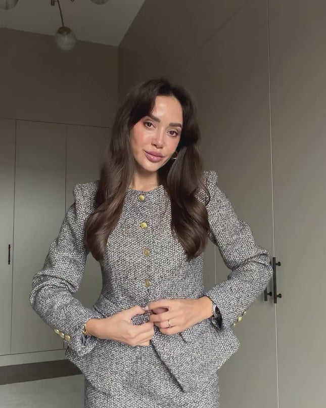 Black Battle Skirt and Jacket Set