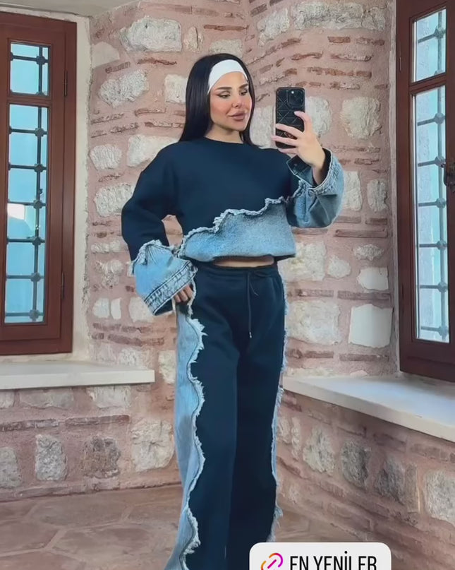 Fabiolla Denim Tracksuit