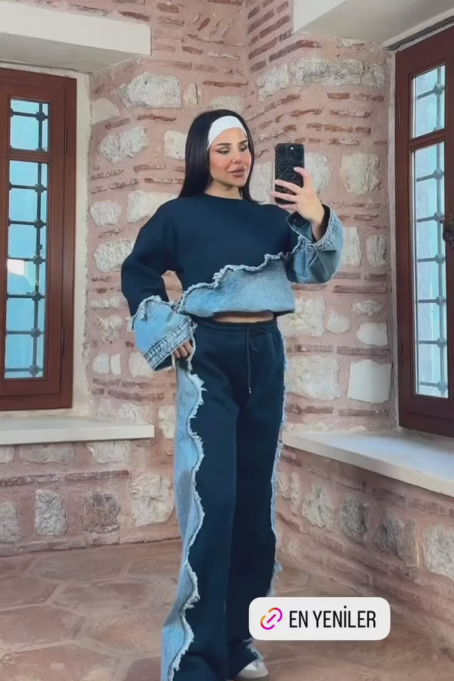 Fabiolla Denim Tracksuit