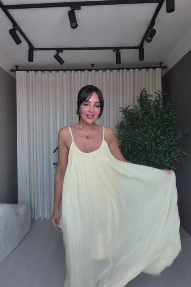 Melissa Strappy Ruched Natural Dress