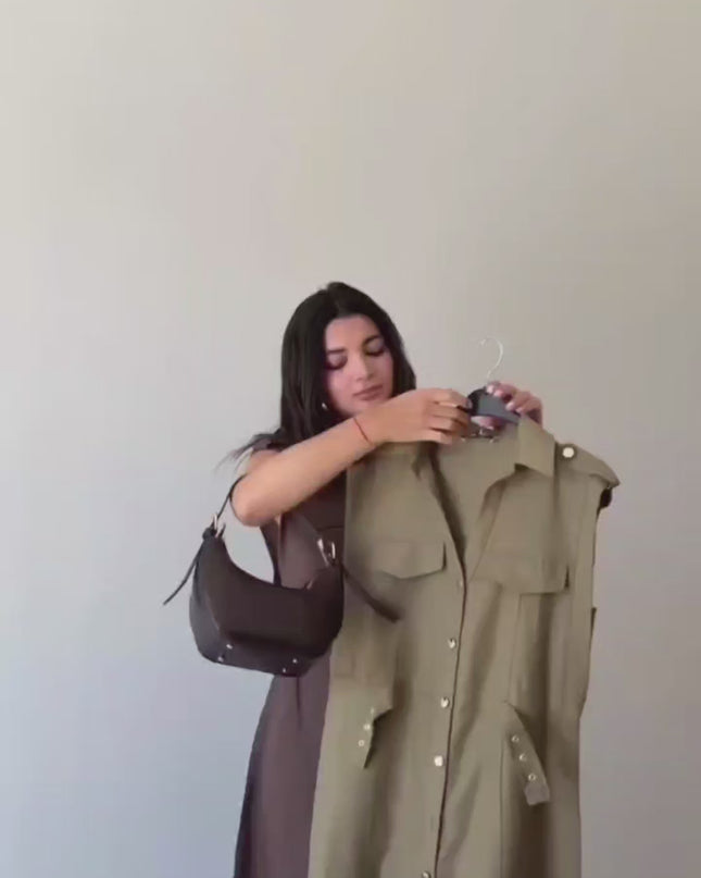 Sofia Dress With Button