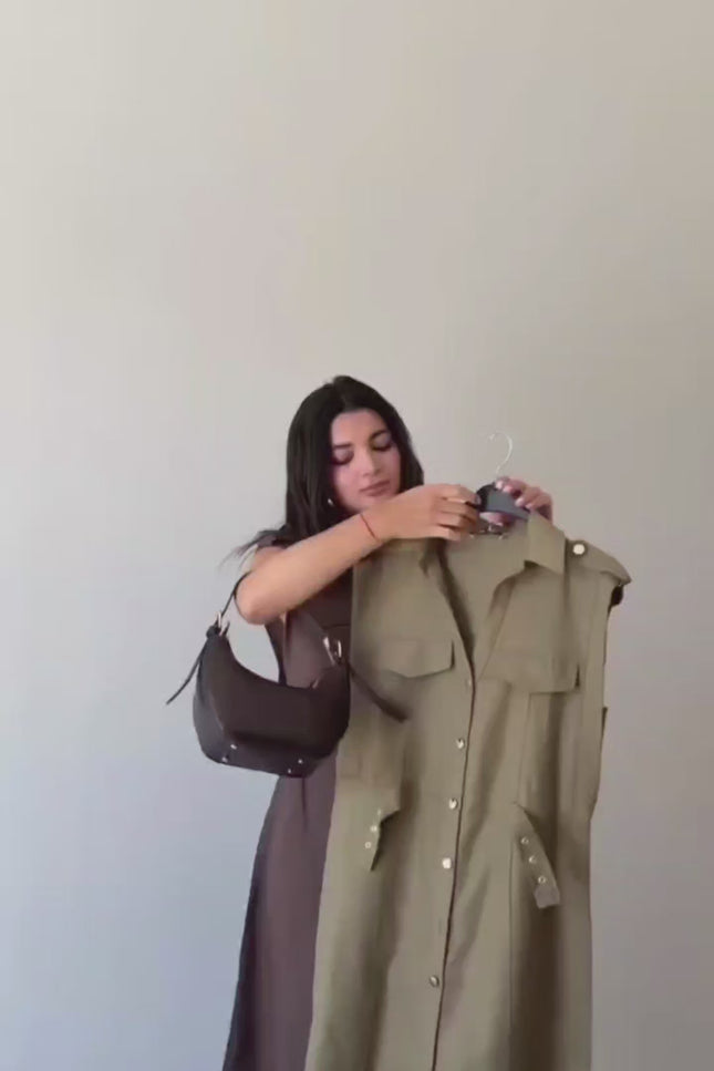 Sofia Dress With Button