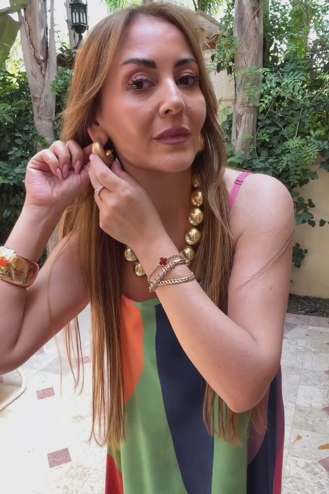 Adjustable Strap Colorful Maxi Dress