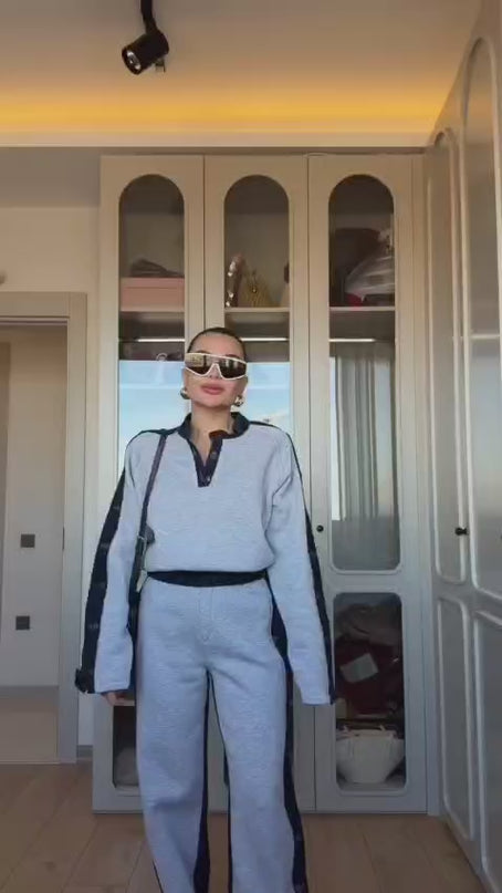 Felicity Grey Denim Blend Raised Suit