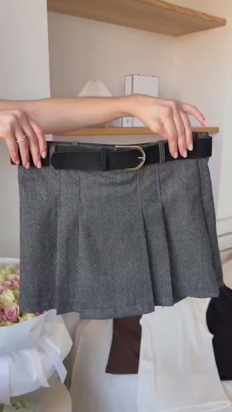Lenny Pleated Skort with Belt