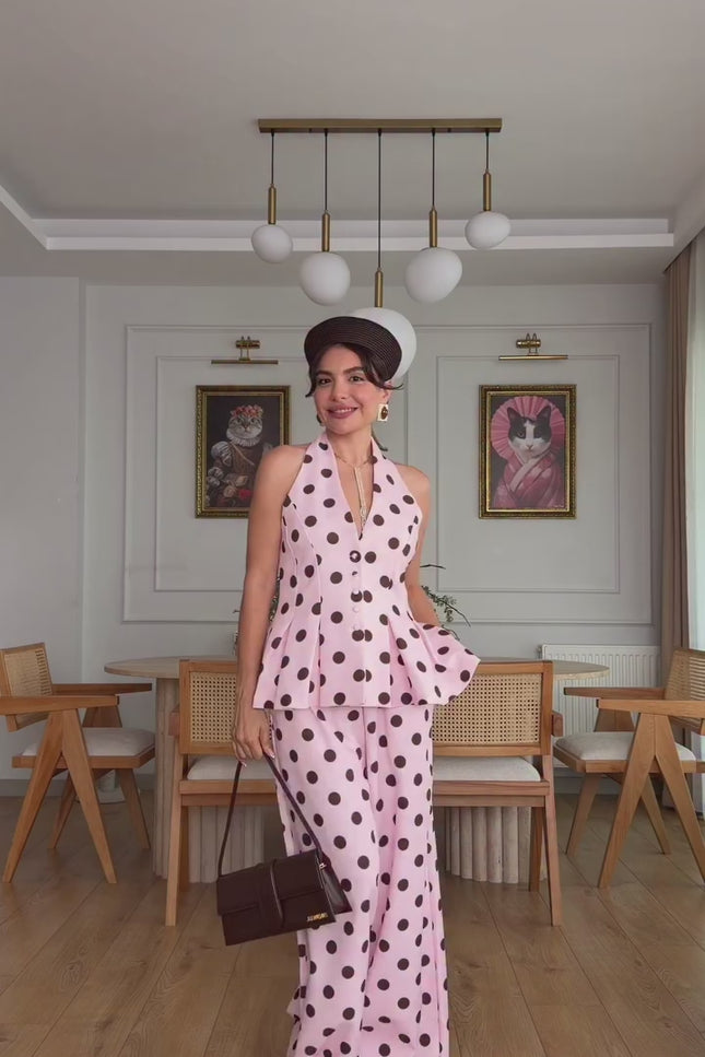 Rodney Polka Dot Blouse and Pants Set