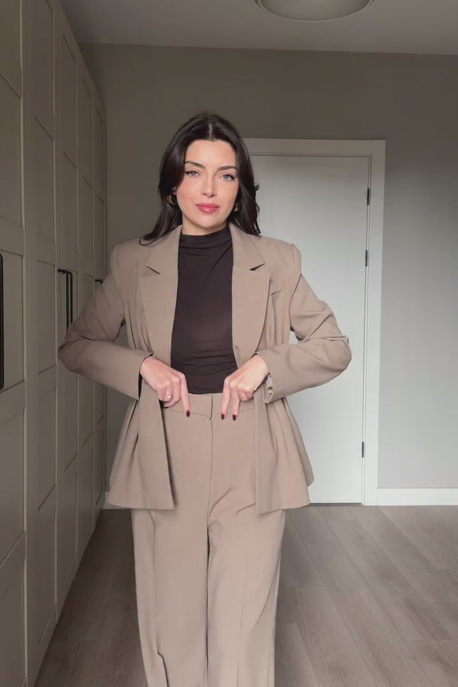 Sophie Pleated Jacket and Trousers Set