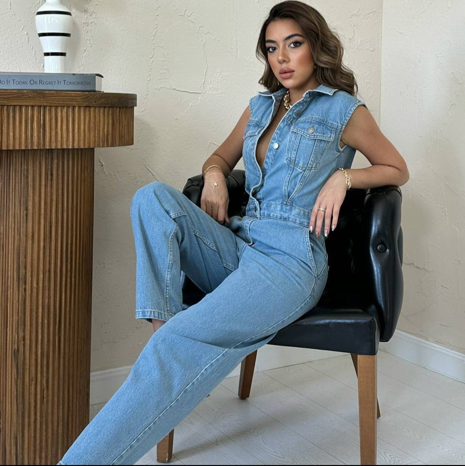Isabelle Denim Jumpsuit