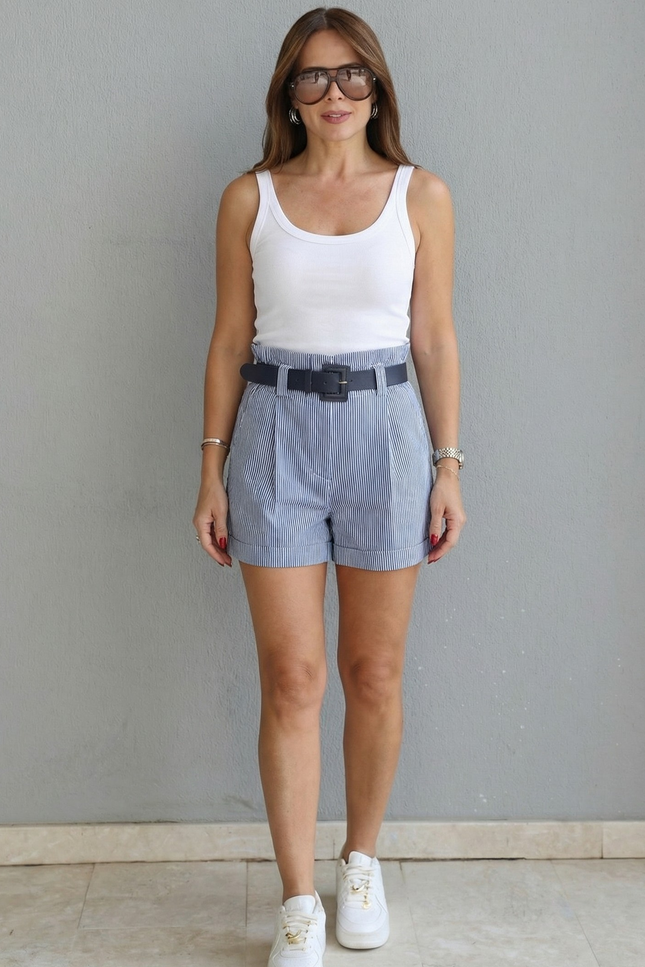 Melissa Short Striped With Belt
