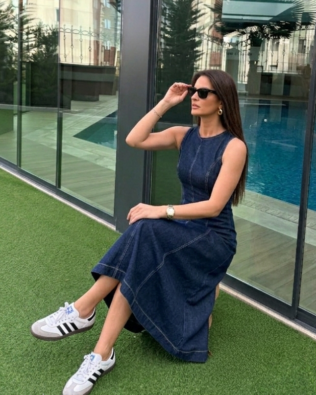 Lorena Lycra Denim Dress
