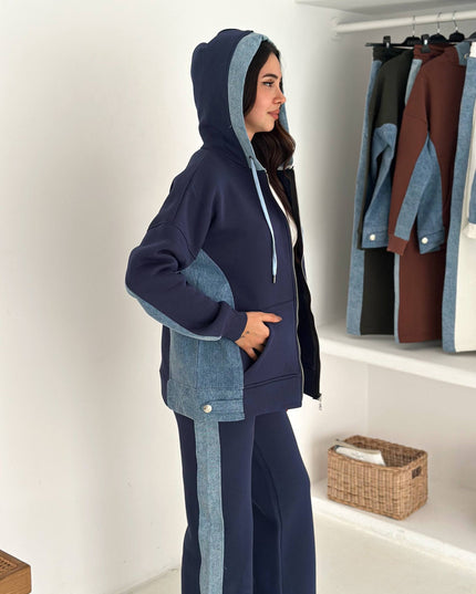 Siso Denim Tracksuit Navy