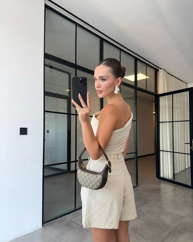 Valeria Set Short With One Shoulder Top