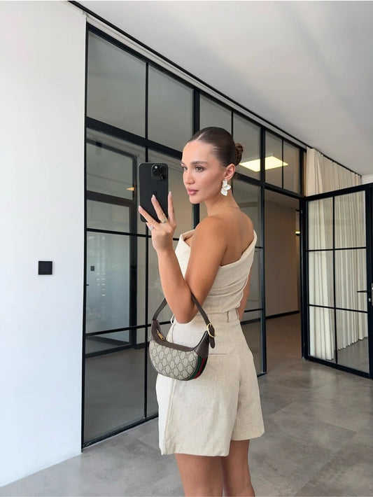 Valeria Set Short With One Shoulder Top