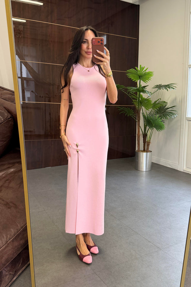Ivy Dress With High Slit Detail