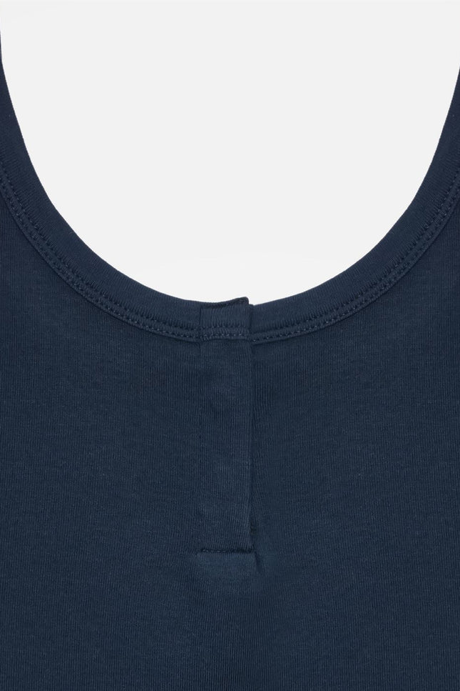 Dilvin Snap Button Collar Tank Top