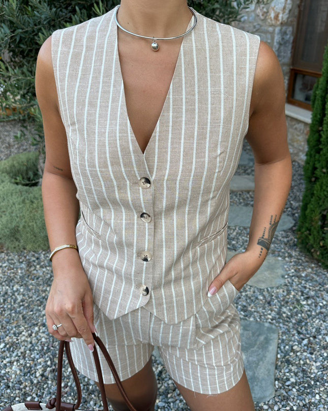 Vanilla Set Short with Vest