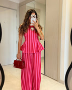 Pink & Red Stripe / S