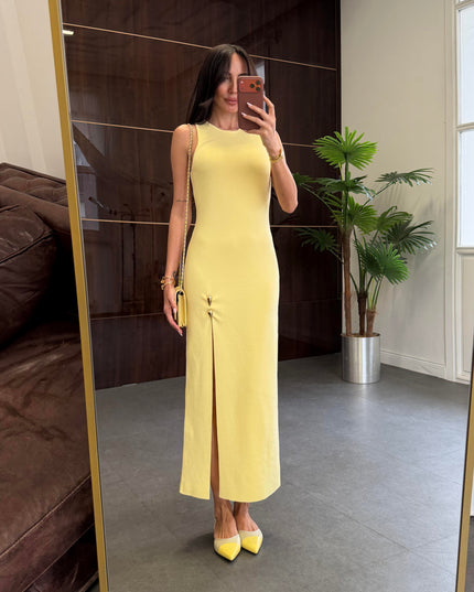 Ivy Dress With High Slit Detail