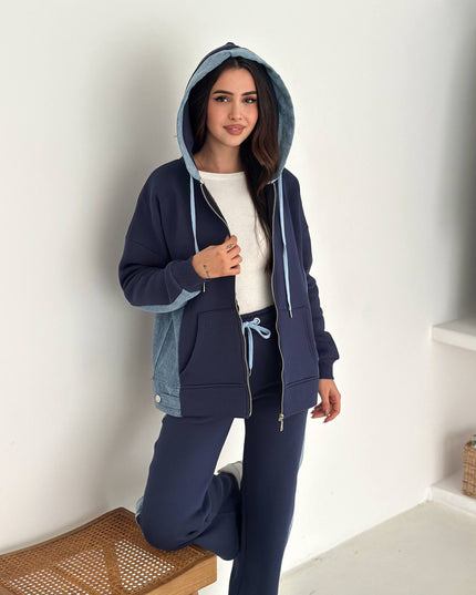 Siso Denim Tracksuit Navy