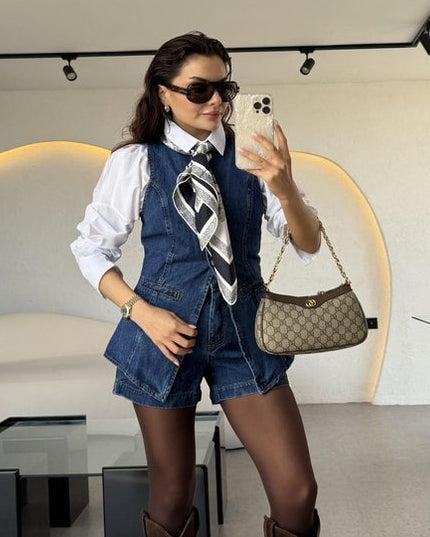 Denim Short & Vest