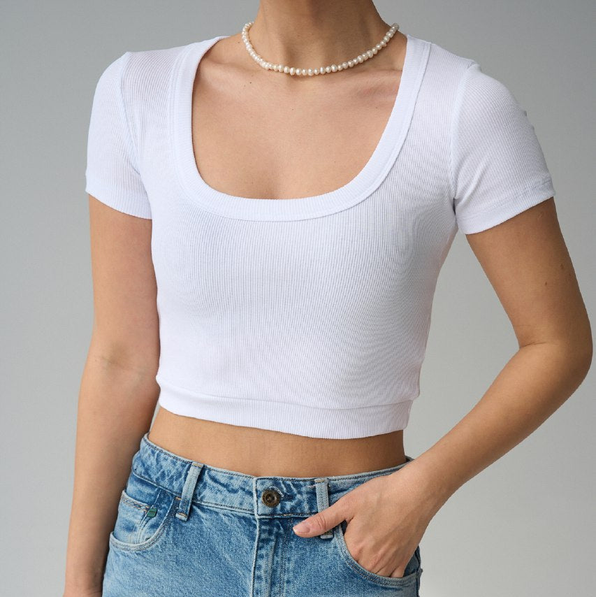 Sacha Crop White