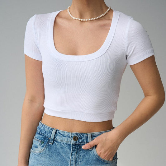 Sacha Crop White