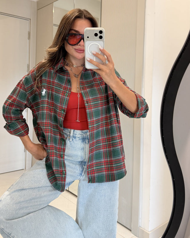 Royal Green Plaid Shirt