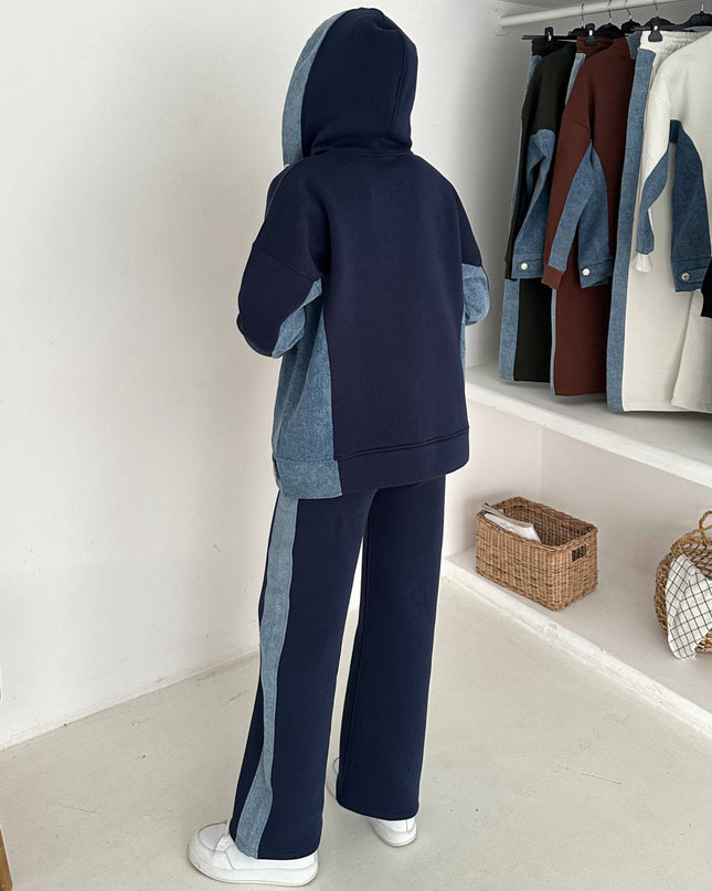 Siso Denim Tracksuit Navy