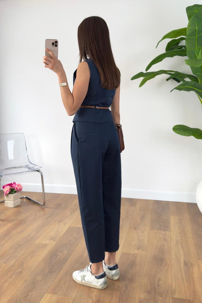 Victoria Belted Vest and Trousers Set