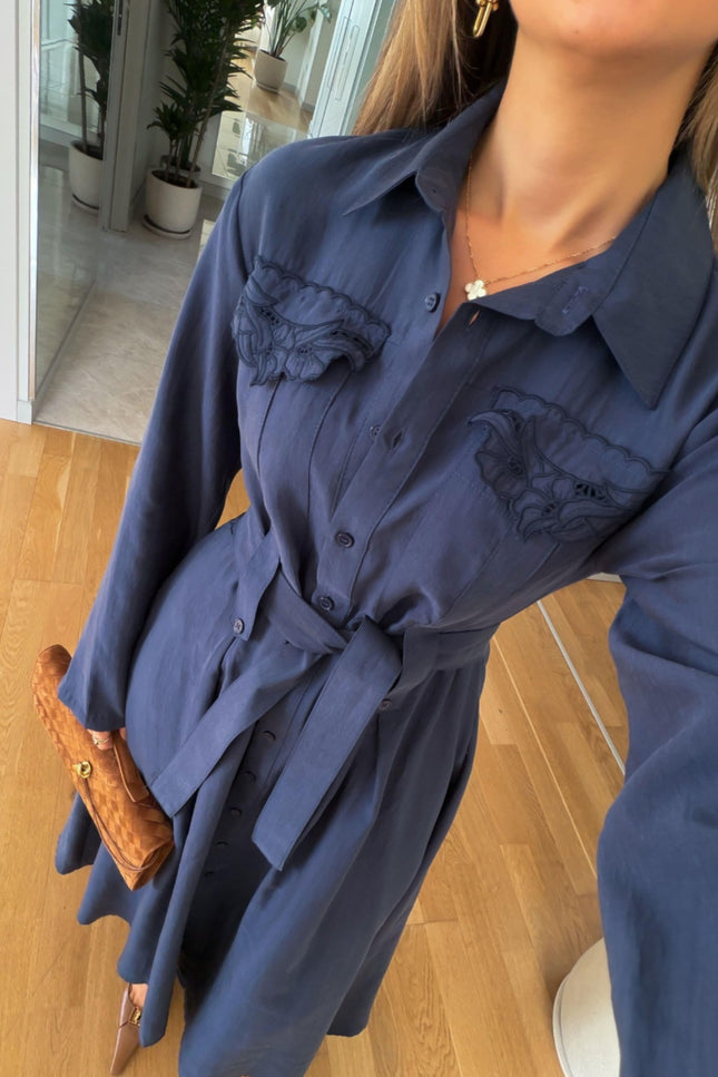 Andel Embroidered Detail Dress