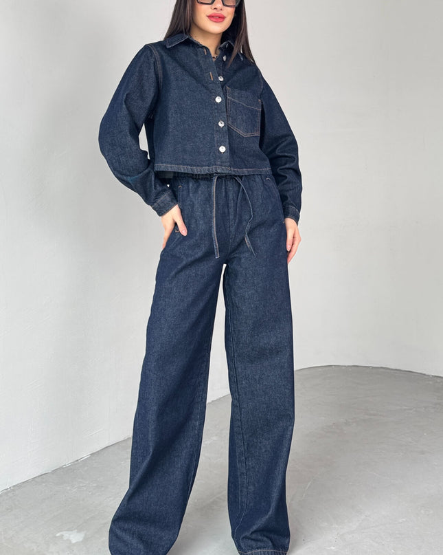 Denim Pants With Long Sleeves Jacket