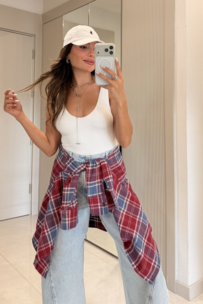 Royal Burgundy Plaid Shirt