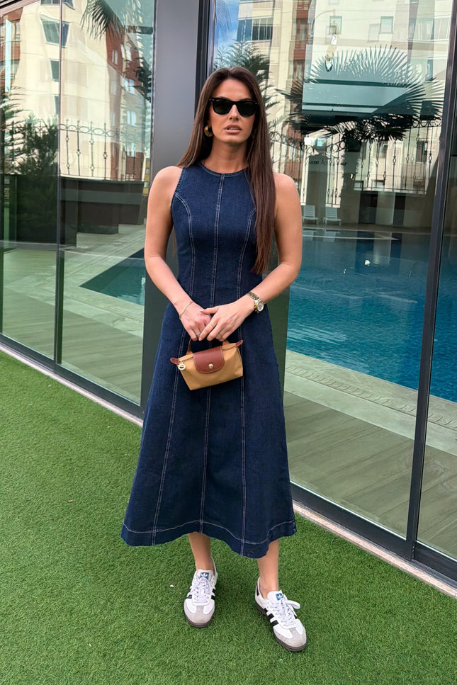 Lorena Lycra Denim Dress