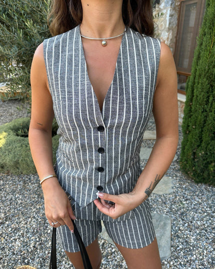 Vanilla Set Short with Vest