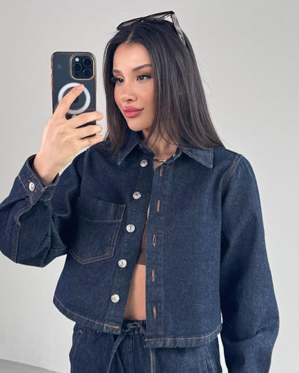 Denim Pants With Long Sleeves Jacket