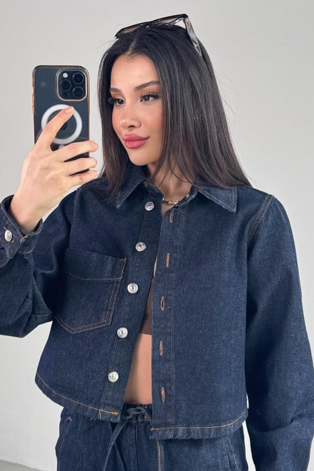 Denim Pants With Long Sleeves Jacket