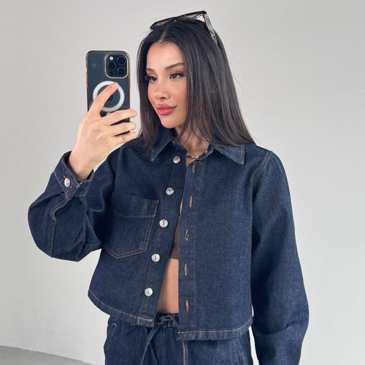 Denim Pants With Long Sleeves Jacket