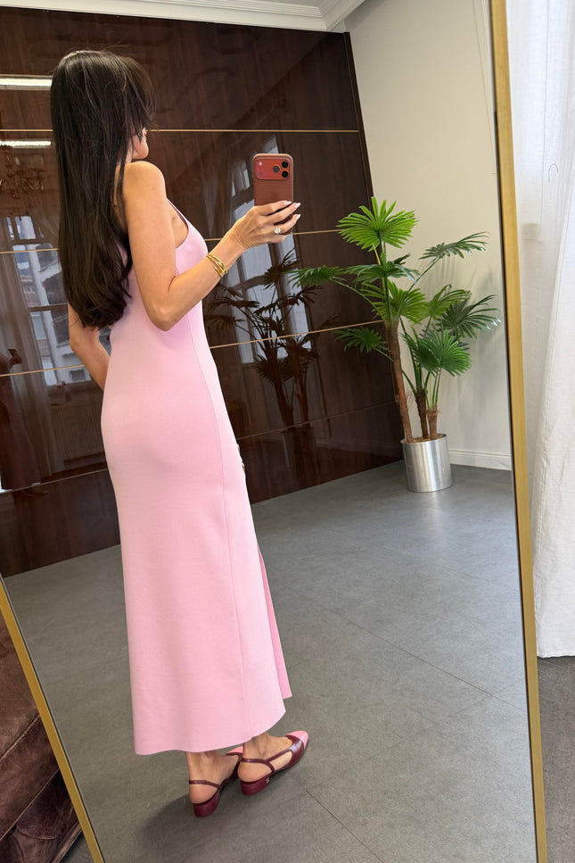 Ivy Dress With High Slit Detail