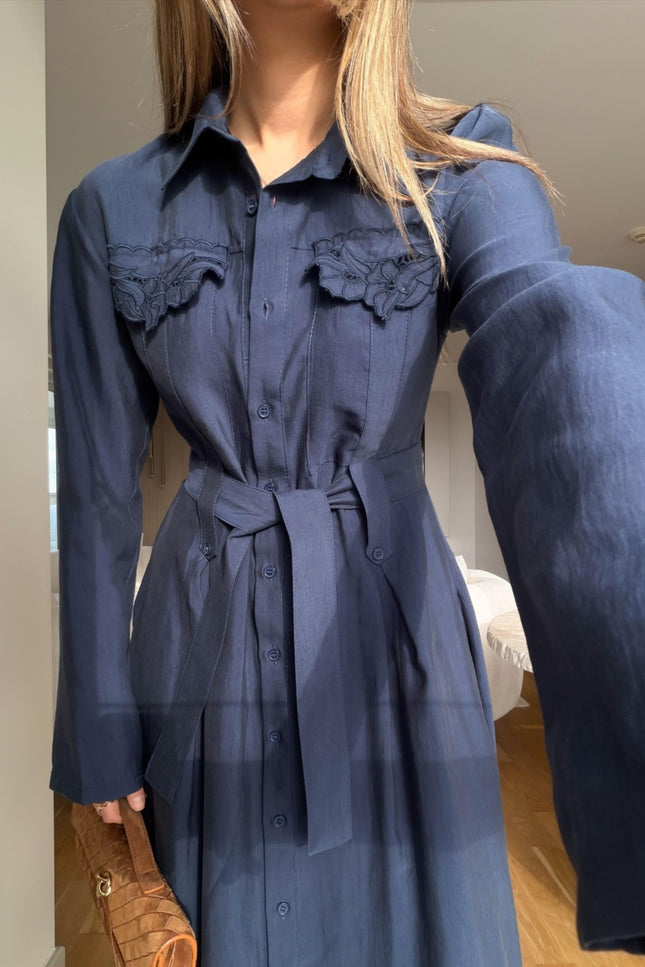 Andel Embroidered Detail Dress