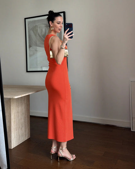 Ivy Dress With High Slit Detail