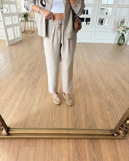 Belarus Zip-Up Sweatshirt and Tencel Pants Set