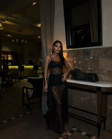 Zr Design Full Lace Midi Dress