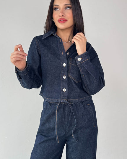 Denim Pants With Long Sleeves Jacket
