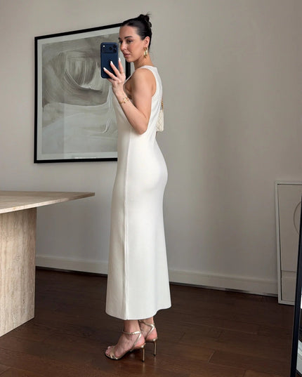 Ivy Dress With High Slit Detail